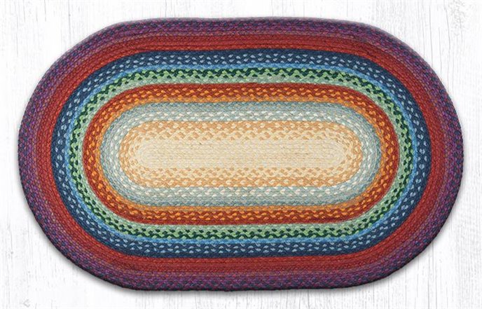 Rainbow 1 Oval Braided Rug 27"x45" Thumbnail