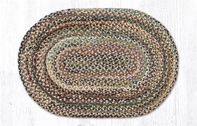 Random Oval Braided Rug 20"x30" Thumbnail