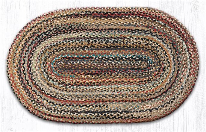 Random Oval Braided Rug 27"x45" Thumbnail