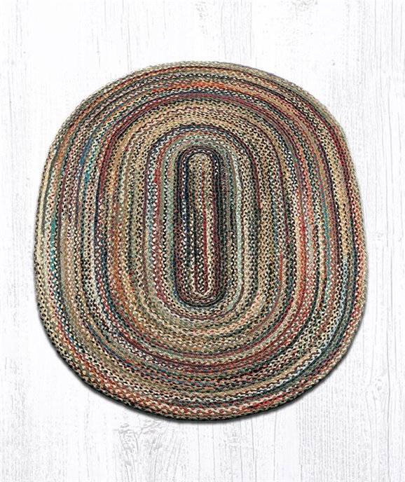 Random Oval Braided Rug 4'x6' Thumbnail