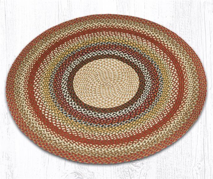 Honey/Vanilla/Ginger Round Braided Rug 4'x4' Thumbnail