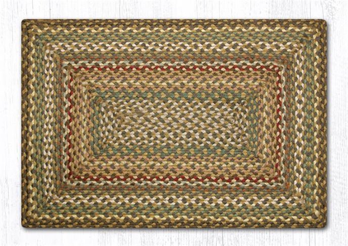 Fir Tonal Rectangular Braided Rug 20"x30" Thumbnail