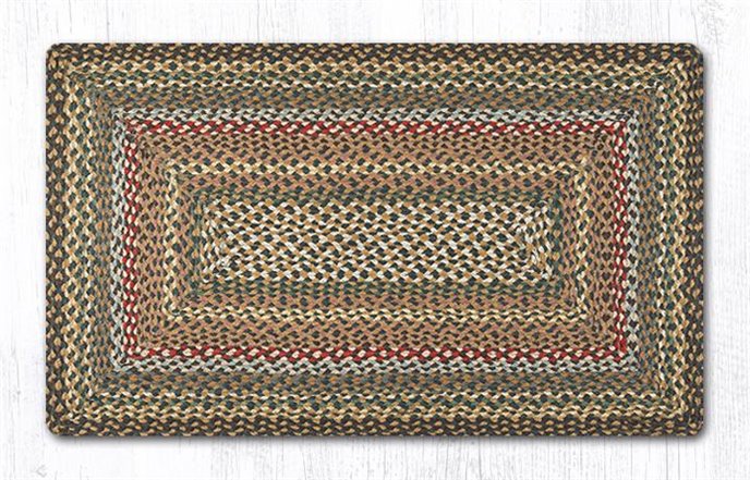 Fir Tonal Rectangular Braided Rug 27"x45" Thumbnail