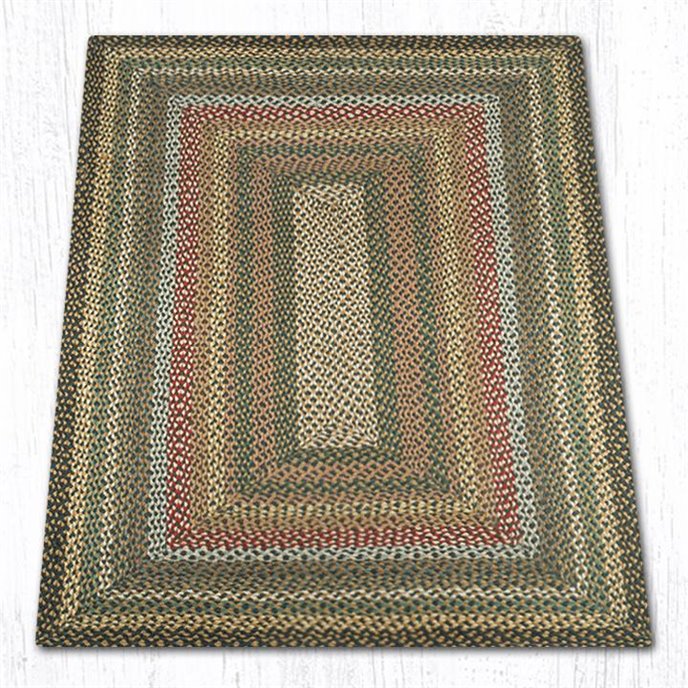 Fir Tonal Rectangular Braided Rug 4'x6' Thumbnail