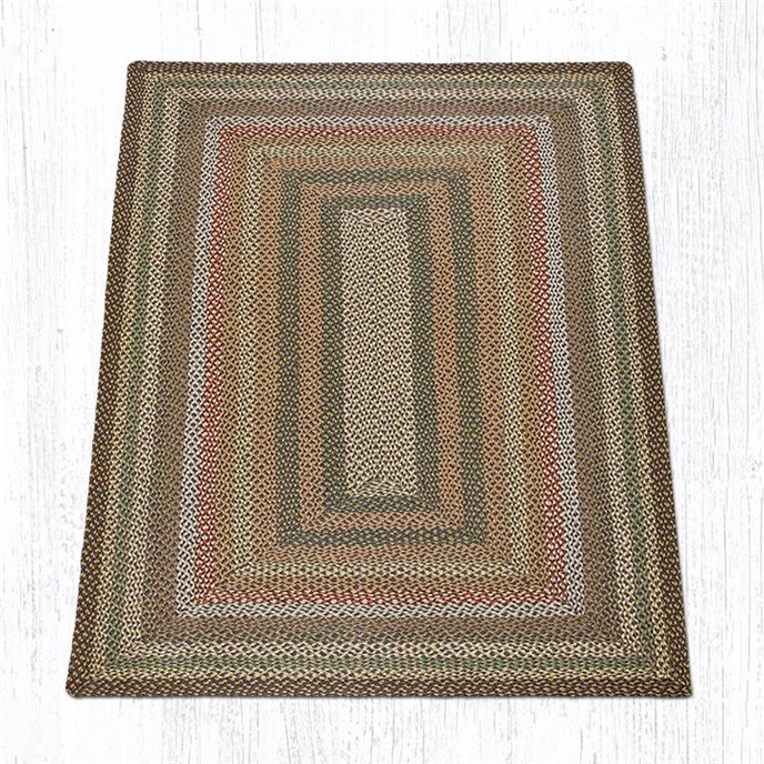 Fir Tonal Rectangular Braided Rug 5'x8' Thumbnail