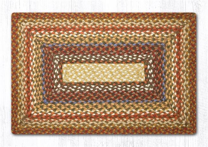 Honey/Vanilla/Ginger Rectangular Braided Rug 20"x30" Thumbnail