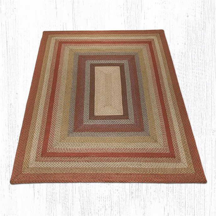 Honey/Vanilla/Ginger Rectangular Braided Rug 8'x10' Thumbnail