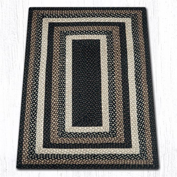 Mocha/Frappuccino Rectangular Braided Rug 3'x5' Thumbnail