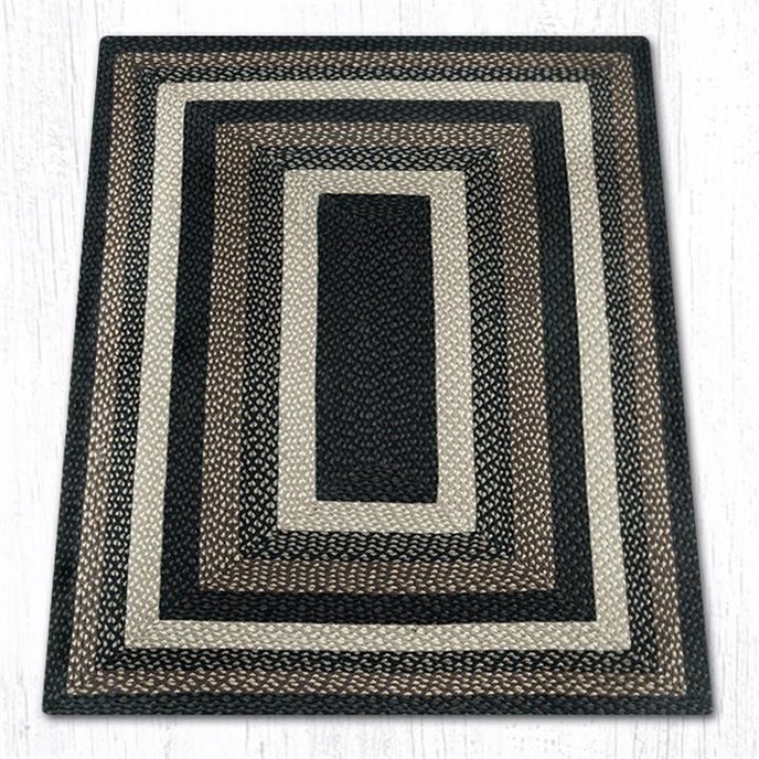 Mocha/Frappuccino Rectangular Braided Rug 4'x6' Thumbnail