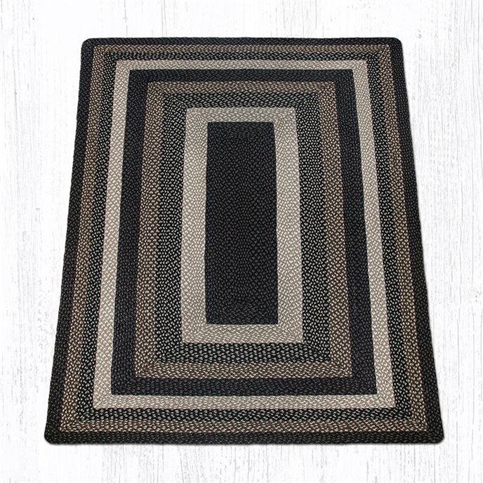 Mocha/Frappuccino Rectangular Braided Rug 5'x8' Thumbnail