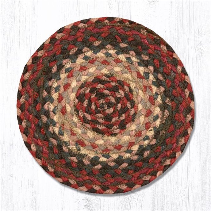 Burgundy Round Braided Swatch 10"x10" Thumbnail