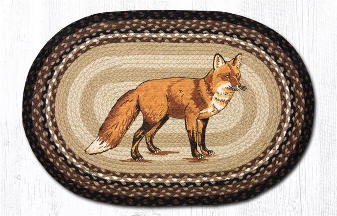 Fox Oval Braided Rug 20"x30" Thumbnail