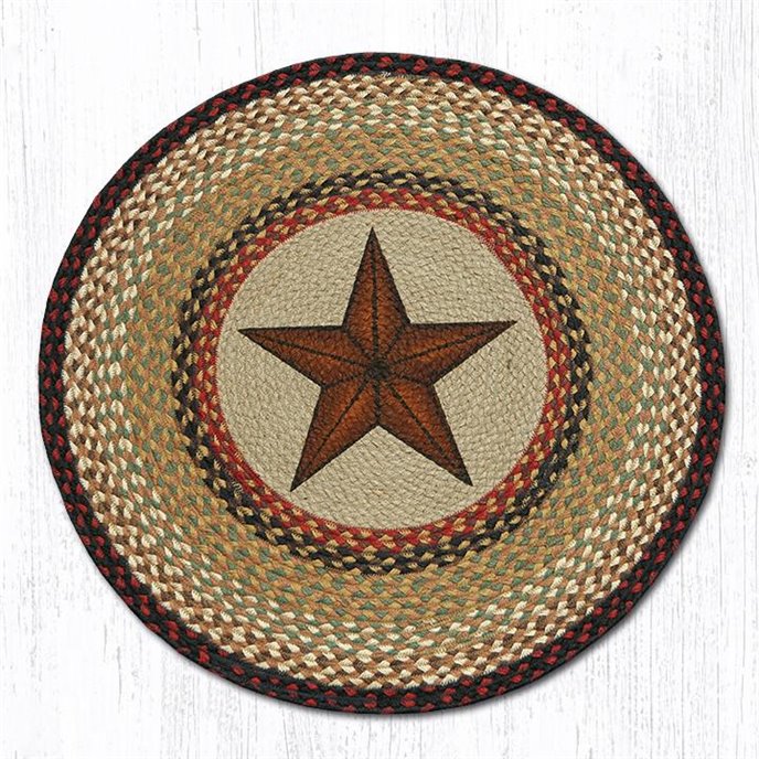 Barn Star Round Braided Rug 27"x27" Thumbnail