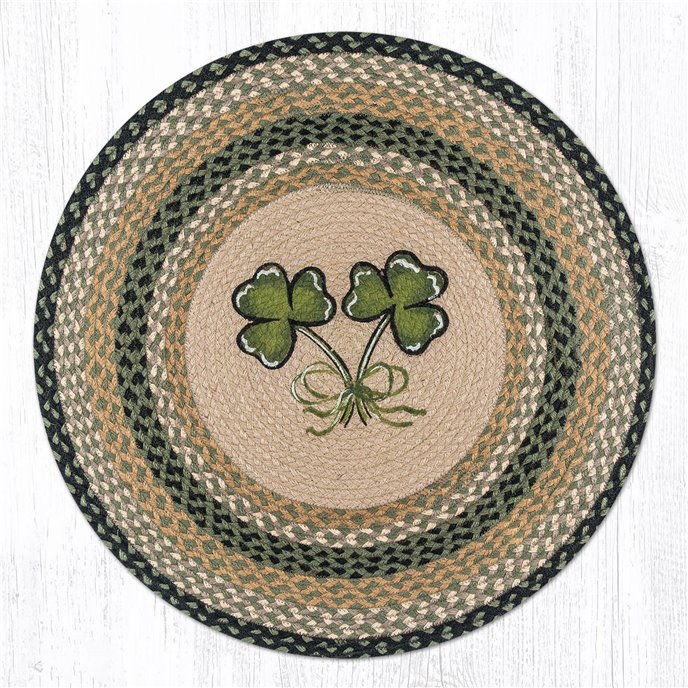 Shamrock Round Braided Rug 27"x27" Thumbnail