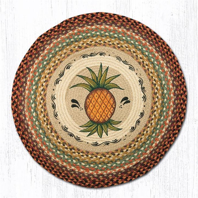 Pineapple Round Braided Rug 27"x27" Thumbnail