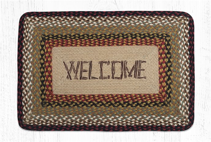 Welcome Rectangular Braided Rug 20"x30" Thumbnail