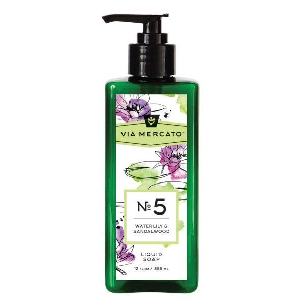 Via Mercato No. 5 Waterlily & Sandalwood Liquid Soap Thumbnail