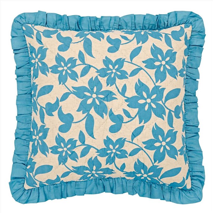 Briar Azure Quilted Euro Sham 26x26 Thumbnail