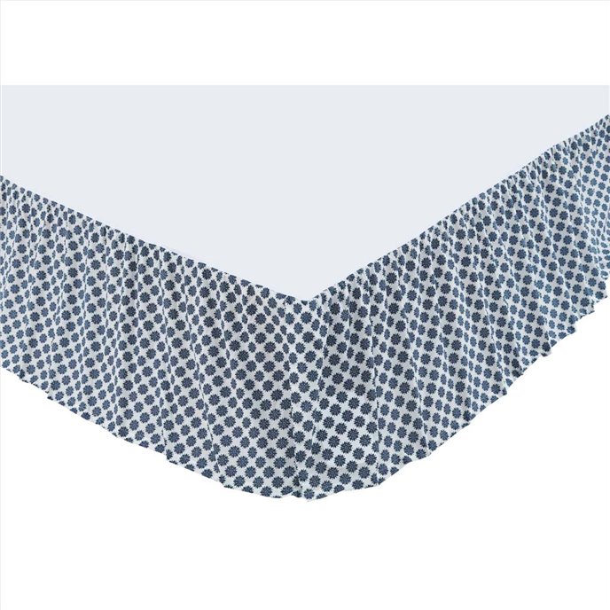 Mariposa Indigo King Bed Skirt 78x80x16 Thumbnail