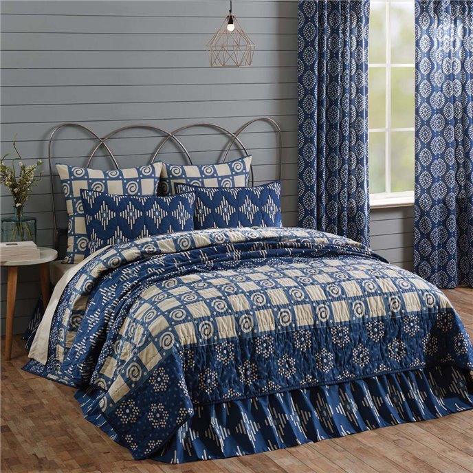 Paloma Indigo King Quilt 105Wx95L Thumbnail