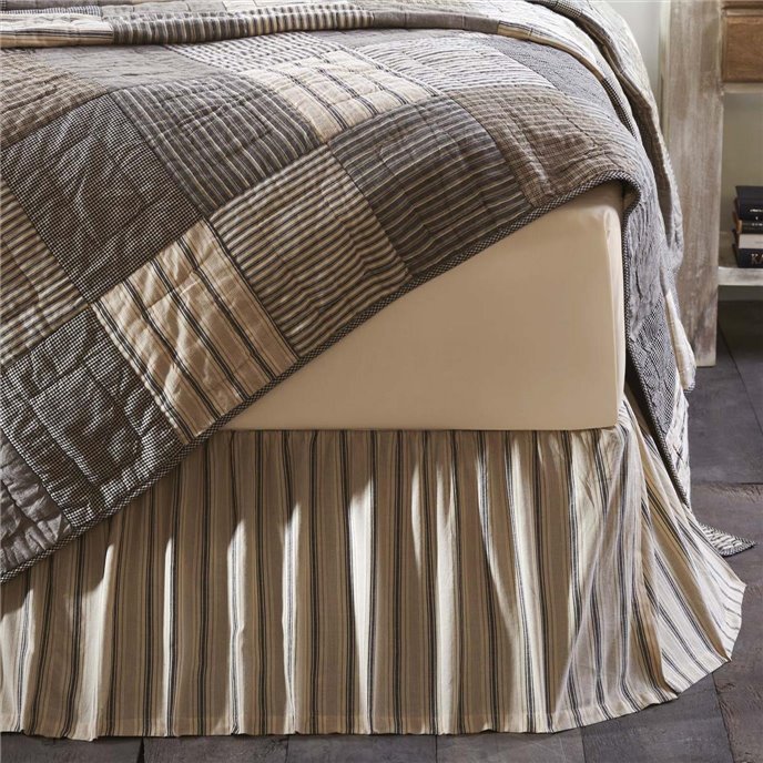 Sawyer Mill Charcoal King Bed Skirt 78x80x16 Thumbnail