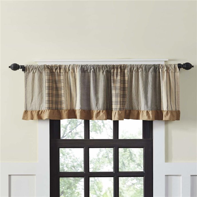 Sawyer Mill Charcoal Patchwork Valance 19x72 Thumbnail