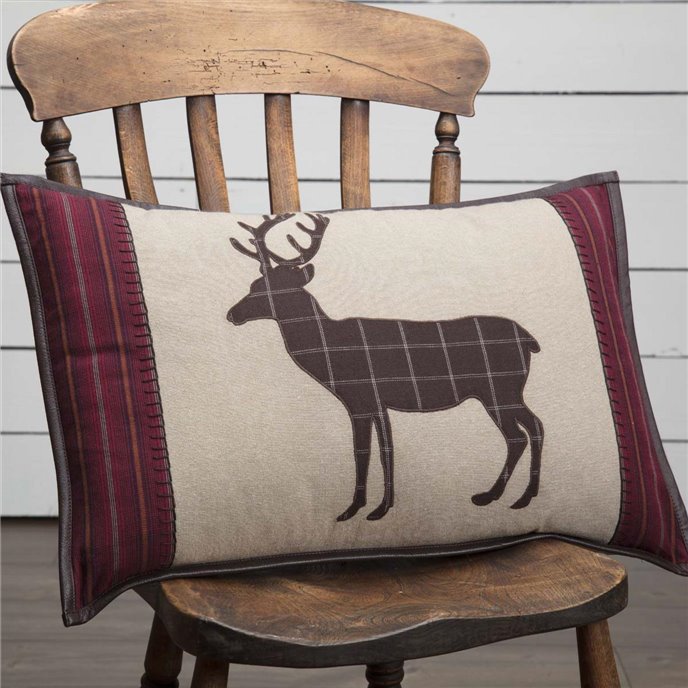 Wyatt Deer Applique Pillow 14x22 Thumbnail