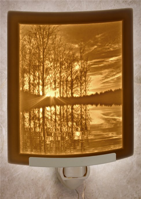 Lakeshore Sunset Night Light by Porcelain Garden Thumbnail