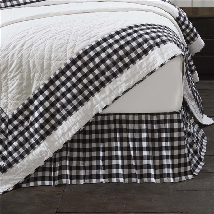 Annie Buffalo Black Check Twin Bed Skirt 39x76x16 Thumbnail