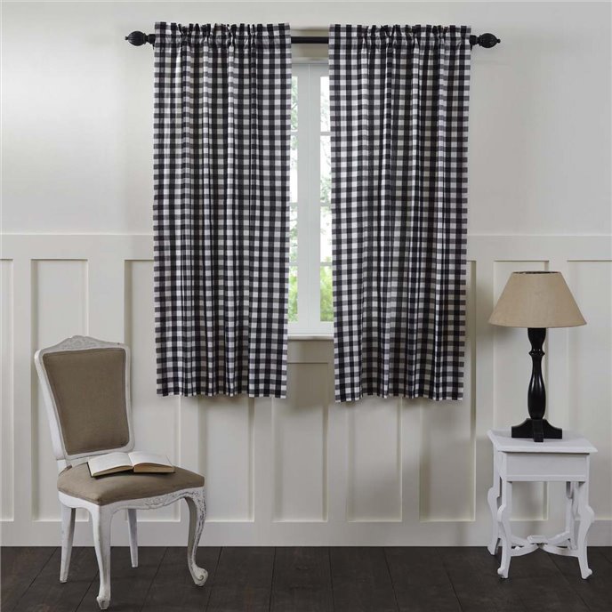 Annie Buffalo Black Check Short Panel Set of 2 63x36 Thumbnail