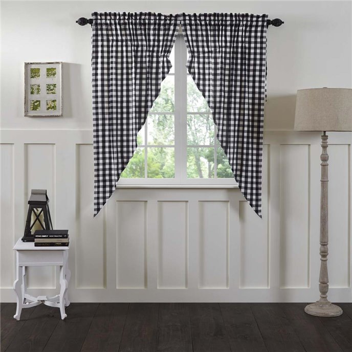 Annie Buffalo Black Check Prairie Short Panel Set of 2 63x36x18 Thumbnail