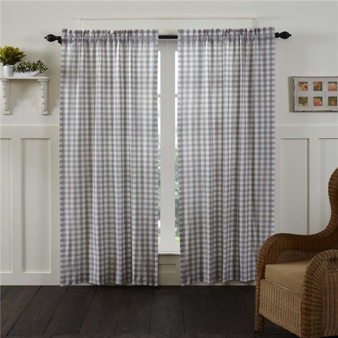 Annie Buffalo Grey Check Panel Set of 2 84x40 Thumbnail