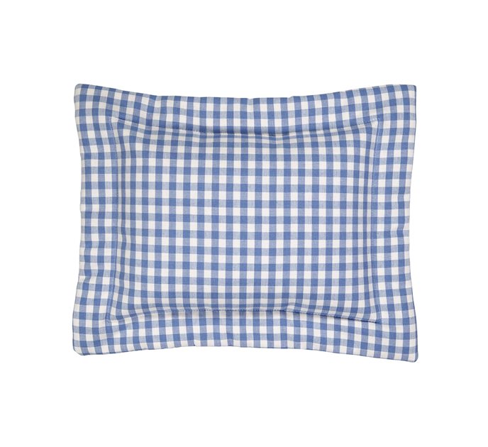 Hillhouse Breakfast Pillow Woven Blue Check Thumbnail