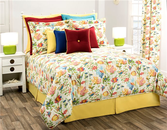 West Bay Twin Comforter Set with 15" Bed Skirt Thumbnail