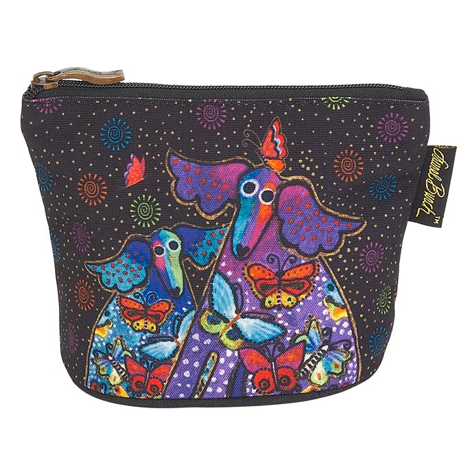 Laurel Burch Canine Friends Mini Cosmetic Bag - butterflies Thumbnail