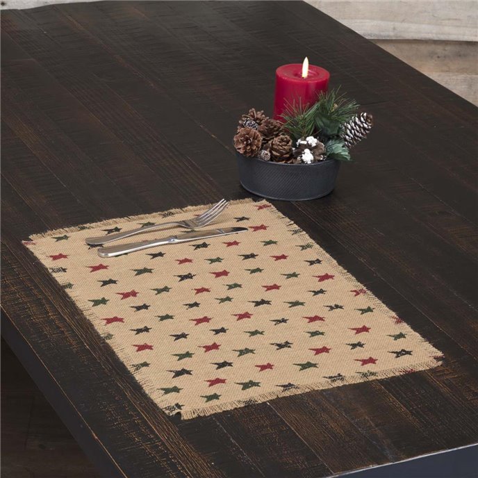 Primitive Star Jute Placemat Set of 6 12x18 Thumbnail