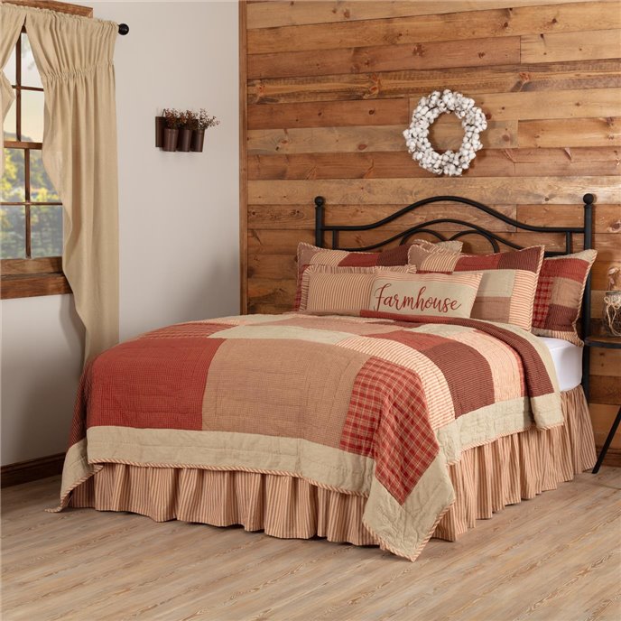 Rory Schoolhouse Red Luxury King Quilt 120Wx105L Thumbnail