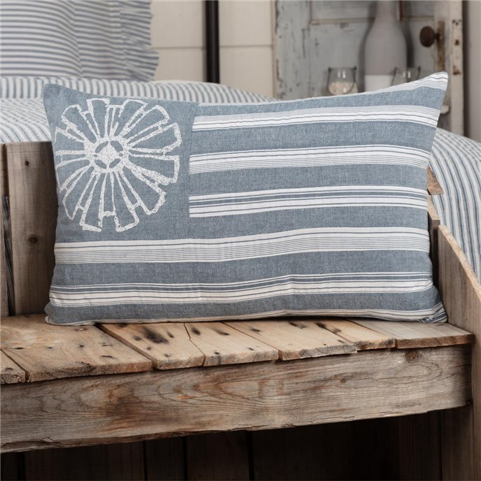 Sawyer Mill Blue Flag Pillow 14x22 Thumbnail