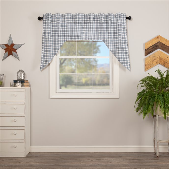 Sawyer Mill Blue Plaid Swag Set of 2 36x36x16 Thumbnail