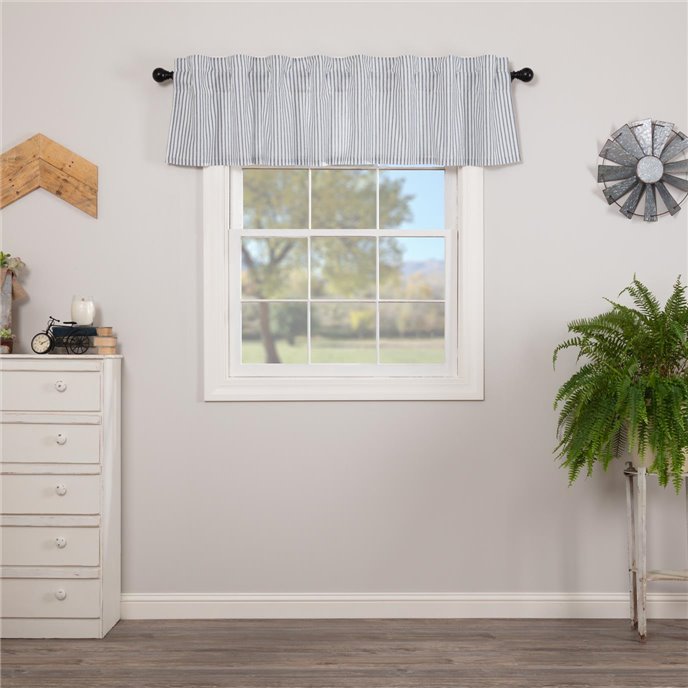 Sawyer Mill Blue Ticking Stripe Valance 16x72 Thumbnail