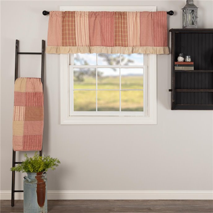 Sawyer Mill Red Patchwork Valance 19x60 Thumbnail