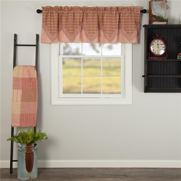 Sawyer Mill Red Valance Layered 20x72 Thumbnail