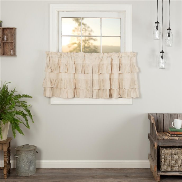 Simple Life Flax Natural Ruffled Tier Set of 2 L24xW36 Thumbnail