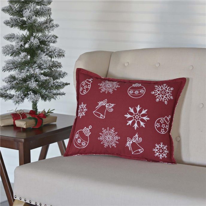 Snow Ornaments Pillow 14x18 Thumbnail