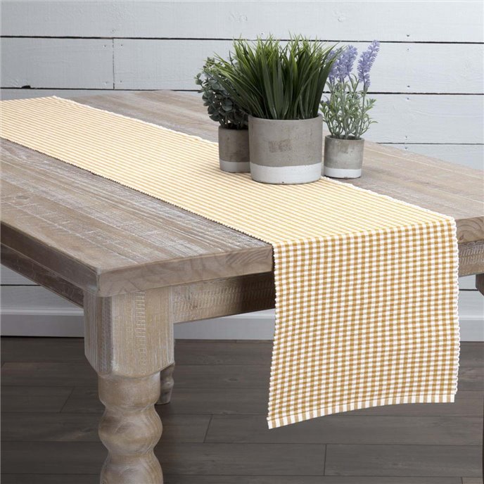 Tara Gold Ribbed Runner 13x90 Thumbnail