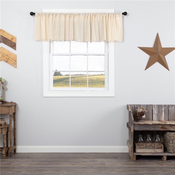 Tobacco Cloth Natural Valance Fringed 16x90 Thumbnail