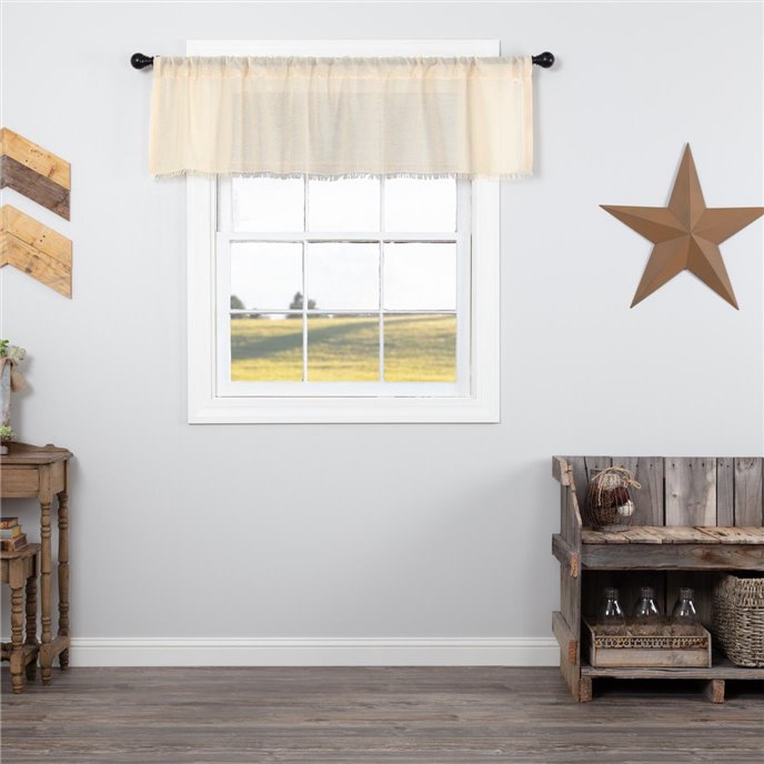 Tobacco Cloth Natural Valance Fringed 16x60 Thumbnail