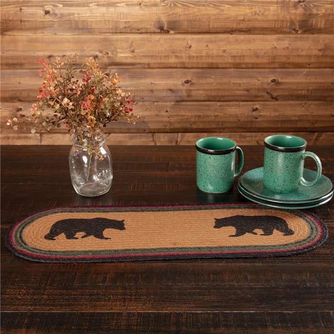 Wyatt Stenciled Bear Jute Runner 8x24 Thumbnail