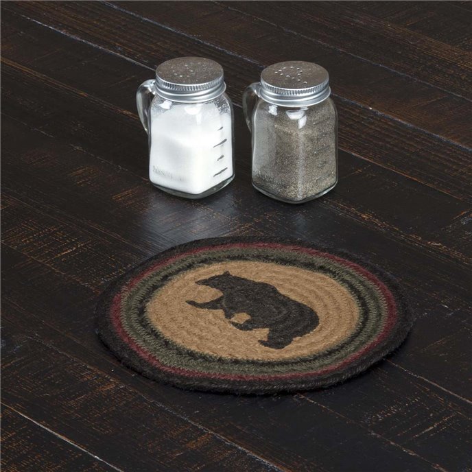 Wyatt Stenciled Bear Jute Trivet 8 Thumbnail