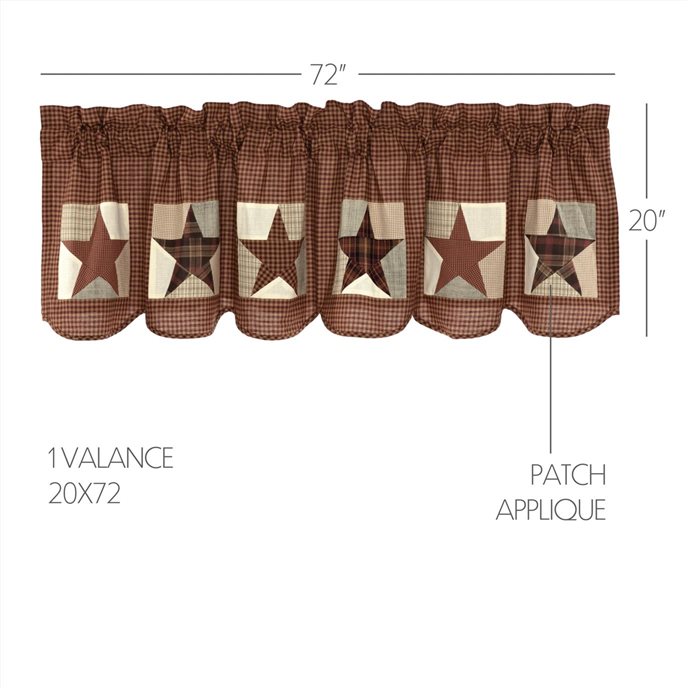 Abilene Patch Block and Star Valance 20x72 Thumbnail